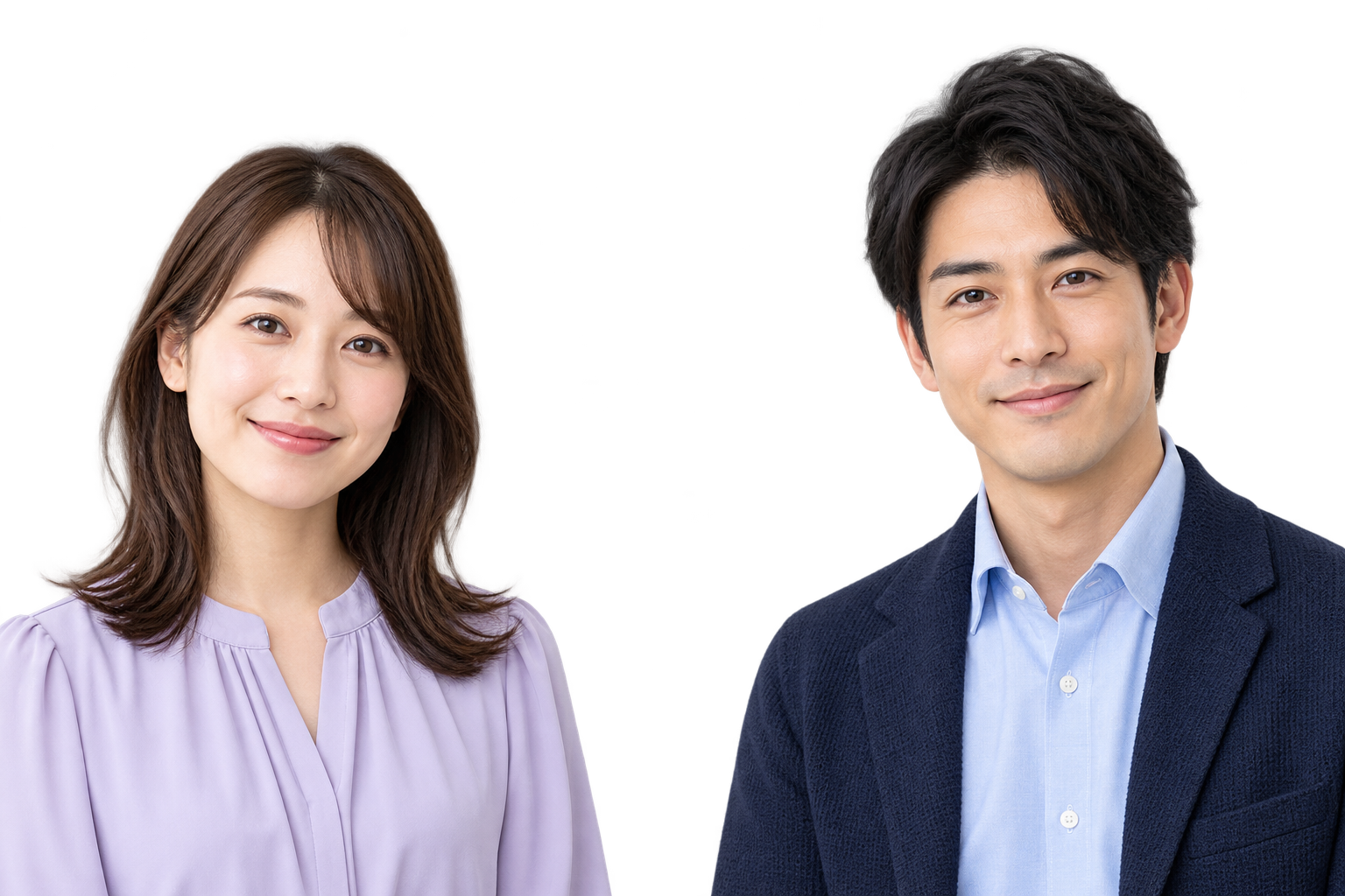 サポートの説明に納得している架空の女性と男性
