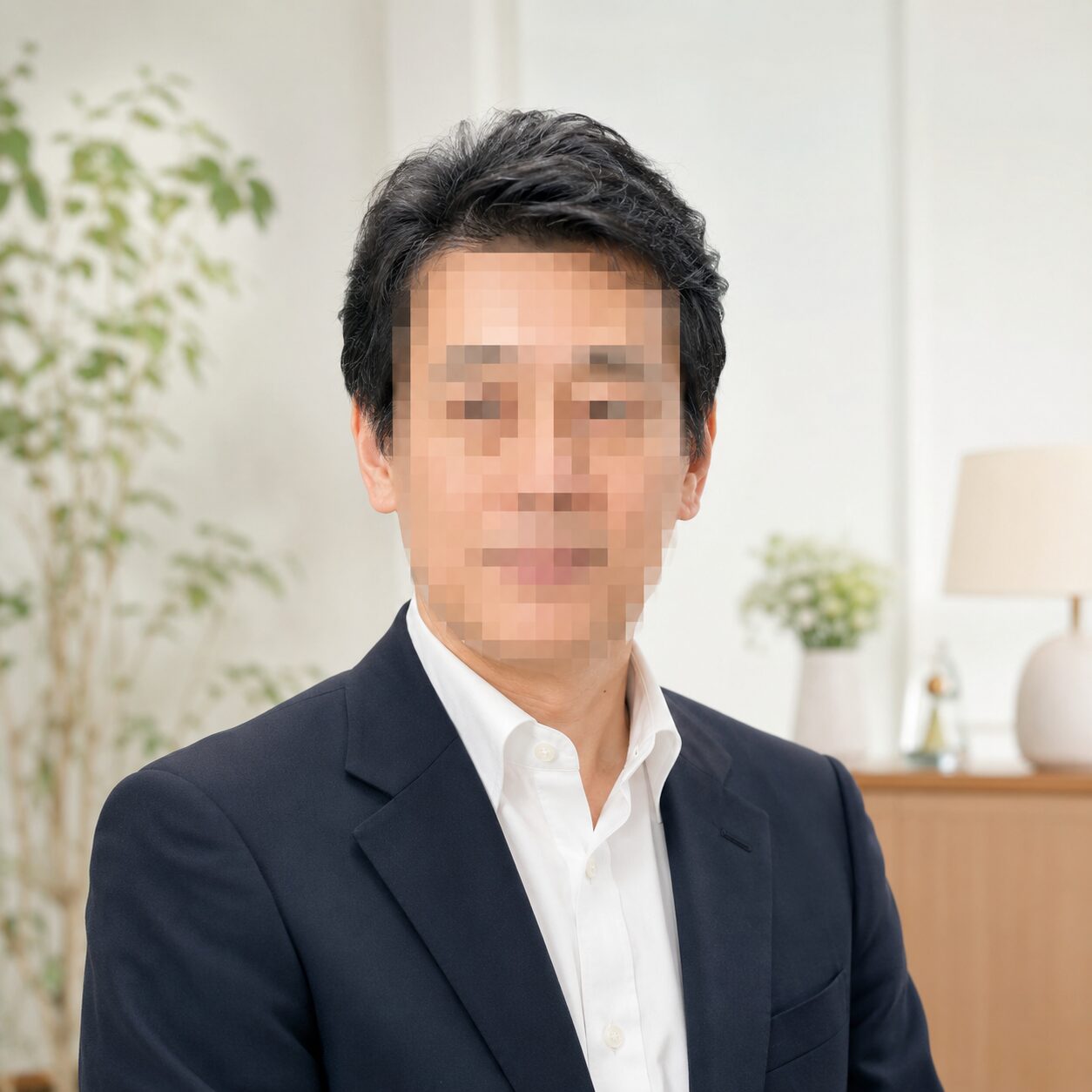 相談者 50代男性（モザイク加工）