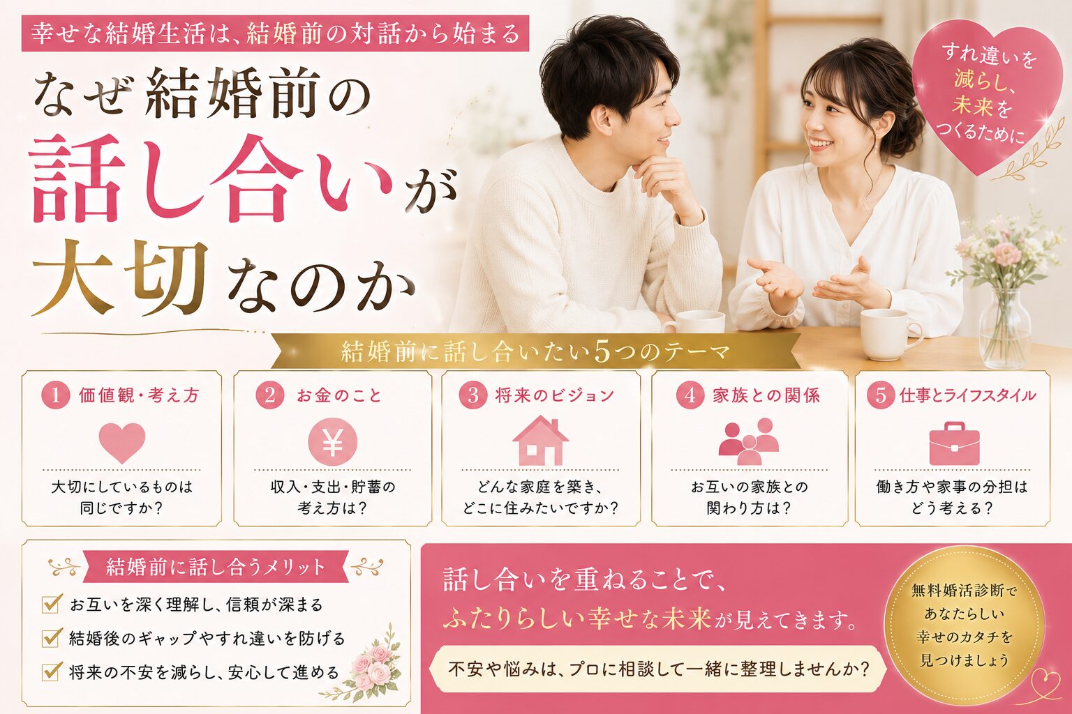 なぜ結婚前の話し合いが大切なのか