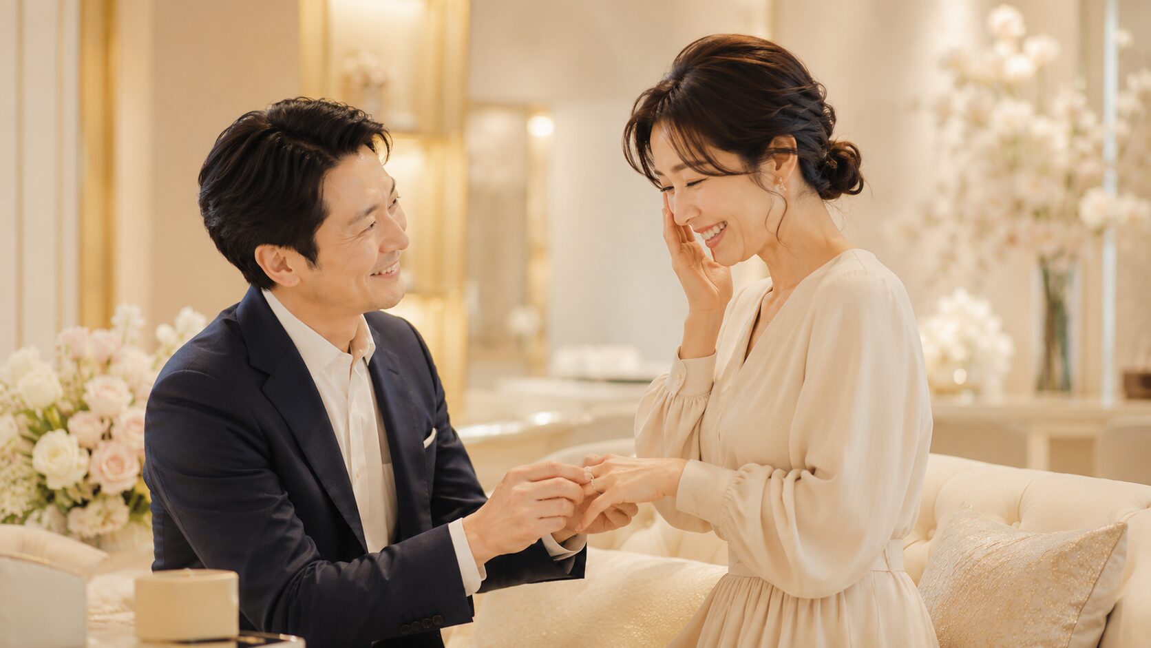プロポーズからご成婚退会へ進む幸せな二人