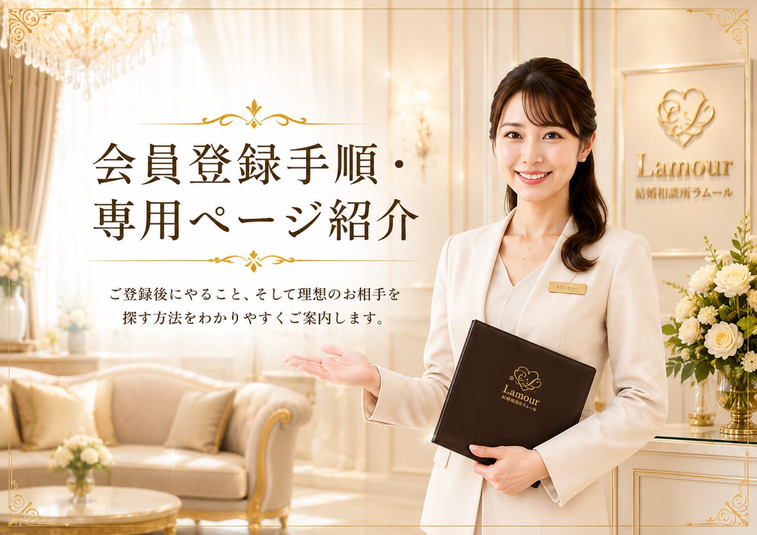 会員登録手順と専用ページ紹介のご案内イメージ