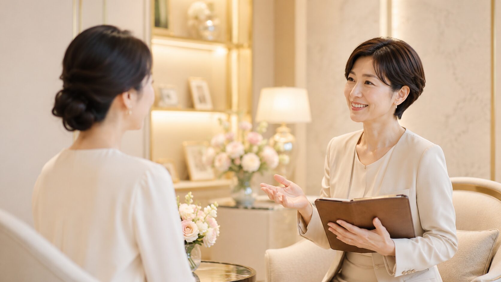 無料婚活診断と初回相談の様子
